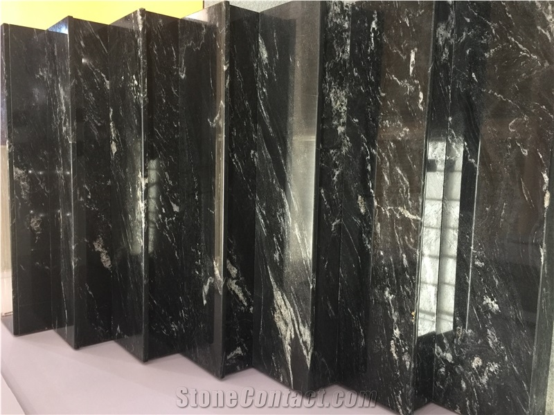 Black Granite Nero Fantasy Top Polished Tile