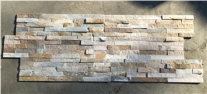 Yellow Slate Panel,Mix with Pink,Gray and White Colour，Multi Color Culture Ledge Stone , Slate Wall Decoration Panel , Corner and Flat Stone Veneer