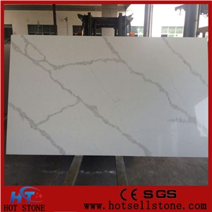 Calacatte Marble Like Quartz Slabs Stone for Kitchen Benchtop Worktop
