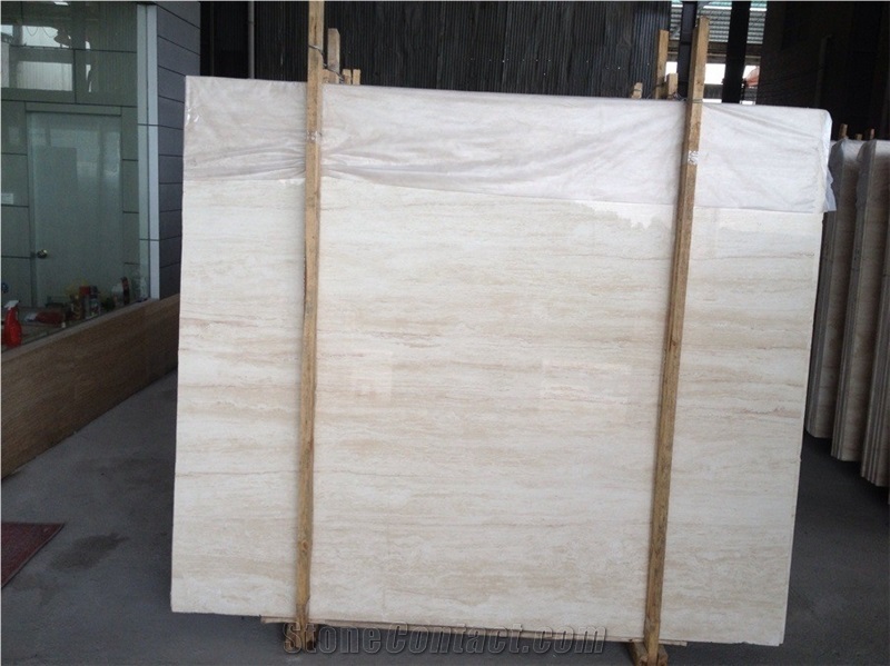 Polished White Travertine Slabs&Customized&Tiles/White Travertine Stone for Interior Wall Cladding & Wall Covering/ Travertine Pattern/Travertine with Veins