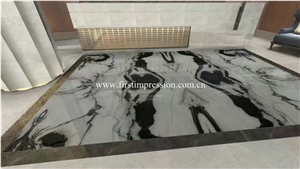 Hot Sale Panda White Marble with Black Grain Marble/White Marble Slabs and Covering Tiles/Panda White Wall Paving Stone/Polished Top Quality Marble/New Marble Products Pattern Design Interior Tiles