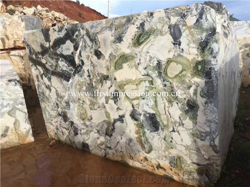 New Polished China Ice Connect Marble/White Beauty/Ice Green/China Green Marble/Green Marble Slabs& Tiles/Polished Green Marble/Floor Marble/Wall Marble Covering Tiles