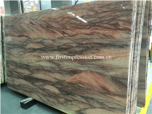 Red Colinas/Red Colinas Quartzite/Red/Polished/Brazil /For Countertops, Exterior - Interior Wall and Floor Applications/Wild Sea