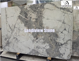 Invisible White Grey Marble Slabs & Tiles