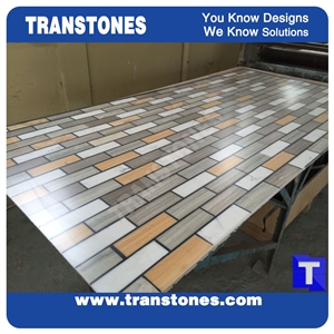 Solid Surface Grey Wooden Marble Mix Imperial Wooden Vein Onyx Cultured Stone for Wall Panel,Walling Flooring Brick