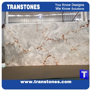 Transtones White Alabaster Sheet Faux Marble Slabs