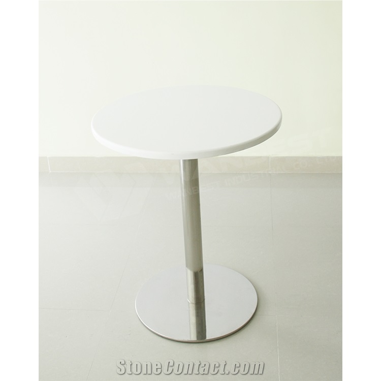 Cheap Acrylic Portable Circle Restaurant Cafe Dining Table Design
