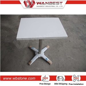 Chinese Products Wholesale Small Dining Coffee Table Round Design with Stainless Steel Leg