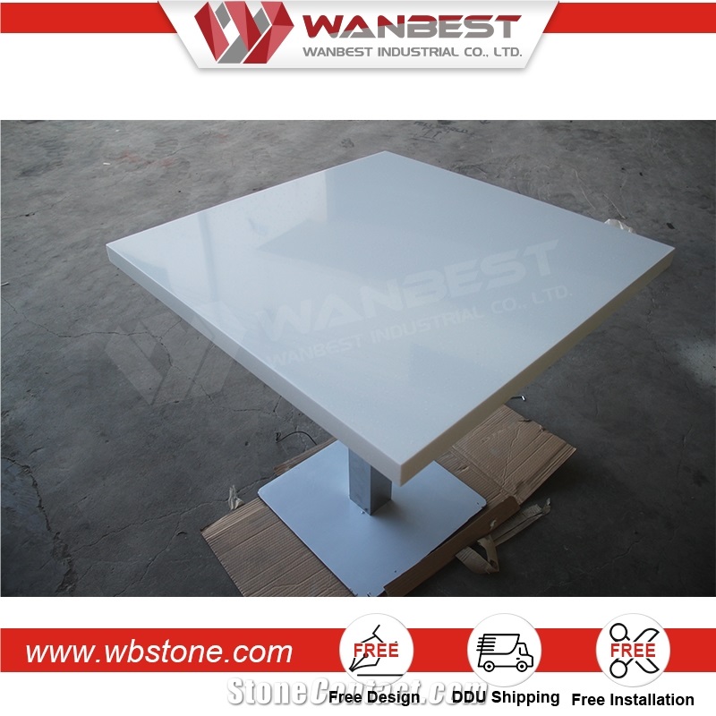 Factory Supply White Home Coffee Juice Fast Food Dining Drinking Table