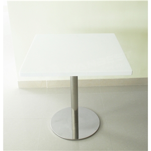 Modern White Fast Food Restaurant Furniture Dining Tea Table, Cafe Tables