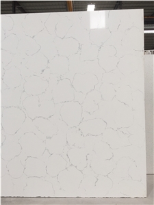 Artificial Quartz Stone Bs3421 Ivory White Solid Surfaces Polished Slabs & Tiles Engineered Stone for Hotel Kitchen Counter Top Walling Panel Environmental Building Materials