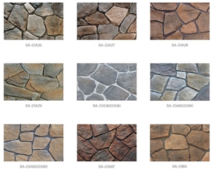 Decorative Scattered Stone Veneer Wall Facade