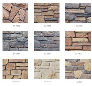 Faux Stacked Ledge Stone Veneer Wall Facade