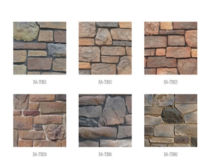 Faux Stacked Ledge Stone Veneer Wall Facade