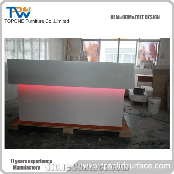 2017 New Design China Factory Supply Cheap Price Artificial Marble Stone Salon Reception Counter Top Design, Interior Stone Acrylic Solid Surface Modern Salon Reception Desk Tops Design