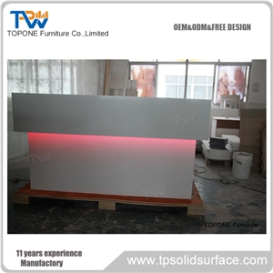 2017 New Design China Factory Supply Cheap Price Artificial Marble Stone Salon Reception Counter Top Design, Interior Stone Acrylic Solid Surface Modern Salon Reception Desk Tops Design