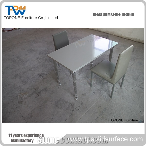 Artificial Marble Stone Four Seats Hot Port Restaurant Table Tops, Interior Stone Acrylic Solid Surface Hot Pot Table Tops for Restaurant, Inteior Stone Restaurant Table Made by Chinese Factory