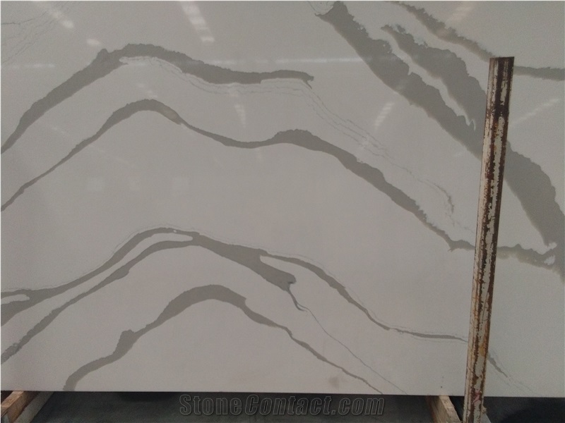 Fashion Quartz Stone 3000*1600*30, Tiles Flooring Slabs Walling Sheets,With Solid Surface Engineered Stone Glass Mirror Nano Polishing Factory Powder Calacatta Colors