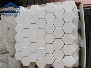Bianco Statuario White Marble Mosaic,White Hexagon Marble Mosaic Tile,Polished Surface, Garden & Balcony Marble and Glass Mosaic Tile, Kitchen Mosaic,Polished Handmade Mix Mosaic for Interior Home Hot