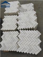 Herringbone Marble Mosiacs,Bianco Statuario White Marble Wall Mosiacs,Herringbone Mosaic White Marble Mosaic Tiles 305*305,Herringbone Premium Mosaic Shower Tile Kitchen Backsplash,20x64mm Mosiac Tile