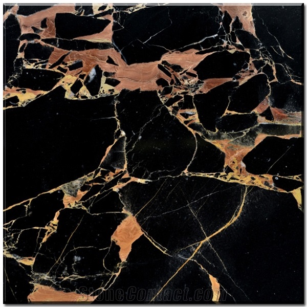 Athens Gold Flower Marble Floor Tiles, Athens Gold Flower Wall Tiles, Black Marble Slabs, Black Marble Tiles, Athens Gold Flower Cuto to Sizes Marble