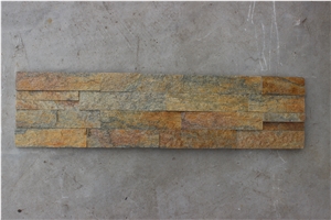 A Type Rusty Quartzite (Gc-105 Straight Side-5 Row) Culture Stone/Stone Veneer/Wall Stone/ Natural Quartzite