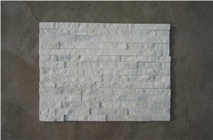 Pure White Quartz (Gc-103) / 5 Rows/Culture Stone/Stone Veneer/Wall Stone/ Natural Slate