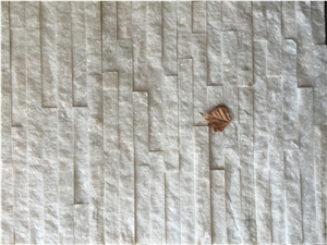 Pure White Quartzite (Gc-103 Z/S Shape) / 5 Rows/Culture Stone/Stone Veneer/Wall Stone/ Natural Quartzite