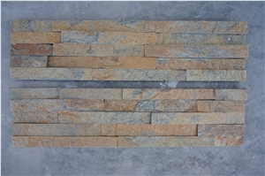 Rusty Quartzite (Gc-105 Straight Side-5 Row) Culture Stone/Stone Veneer/Wall Stone/ Natural Quartzite