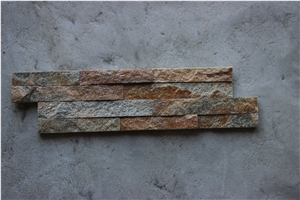 Rusty Quartzite (Gc-105t Z/S Shape-4 Rows) /Thin Stone/ Culture Stone/Stone Veneer/Wall Stone/ Natural Slate