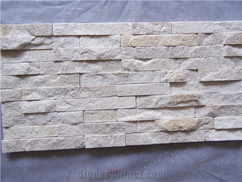 White Quartzite (Gc-102) / 5 Rows/Culture Stone/Stone Veneer/Wall Stone/ Natural Slate