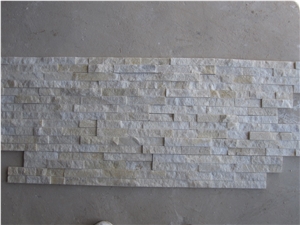 White Quartzite (Gc-102-Z/S Shape) / 4 Rows/Culture Stone/Stone Veneer/Wall Stone/ Natural Quartzite