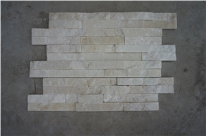 White Quartzite (Gc-102t S Shape) /Thin Stone/ Culture Stone/Stone Veneer/Wall Stone/ Natural Slate