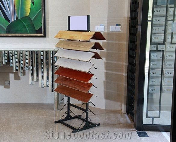 Crema Marfil Waterfall Standard Marble Displays Granite-Slabs Displays Basalt Waterfall Stands Ganite-Tiles Stand Racks Green-Marble Display Cases