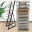 Floor Waterfall Display Rack Waterfall Stone Stands Metal Spinning Stone Stands Exhibition Tile Display for Granite Marble Quartz Mosaic Limestone Building Materials