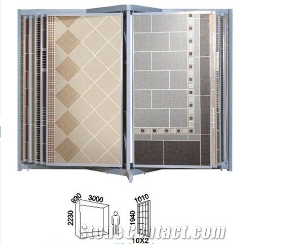 Metal Display Racks Ceramic Tile Shelf White-Granite Display Racks Beige-Marble Display Stand Racks