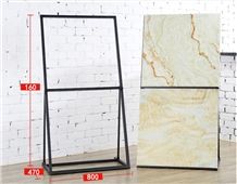Metal Quartz Sample Board Display Stand Racks Tile Slate Displays Beige-Marble Stands Limestone Racks Sandstone Flower Stands Floor Displays