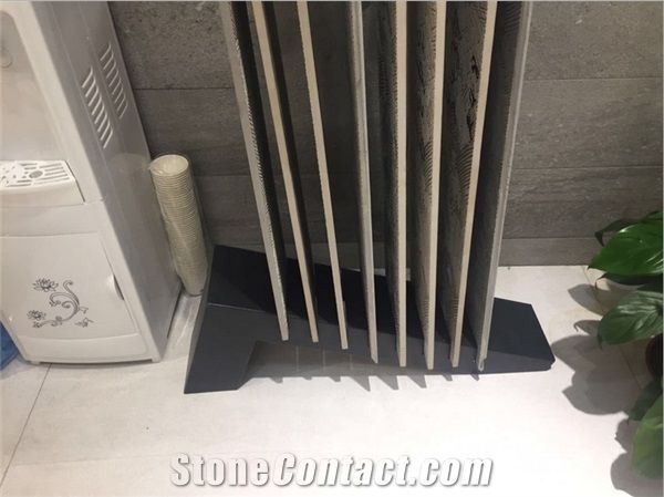 Metal Spinning Stone Stands Floor Waterfall Display Rack Exhibition Stone Display Waterfall Stone Stands for Granite Marble Quartz Mosaic Limestone Building Materials
