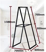 Metal Tile Display Stand Racks Landscaping Stand Racks Tile Sample Board Display Stands White-Marble Display Racks Limestone Shelf