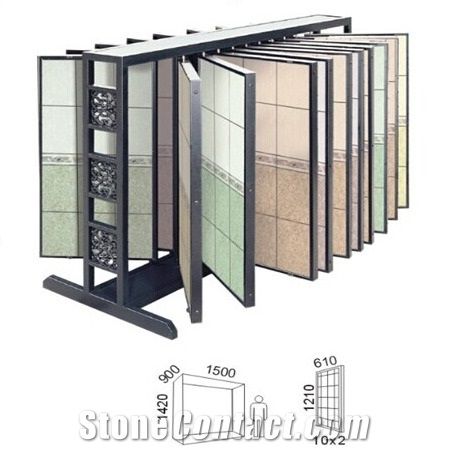 Metal Tile Display Stand Racks Limestone Shelf White-Onyx Display Stand Racks Ceramic Tile Shelf Countertops Displays