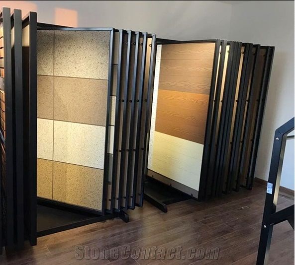 Metal Tile Displays Limestone Shelf Quartz Sample Board Display Stands Countertops Stand Racks Quartz-Stone Displays Granite Rack Stands