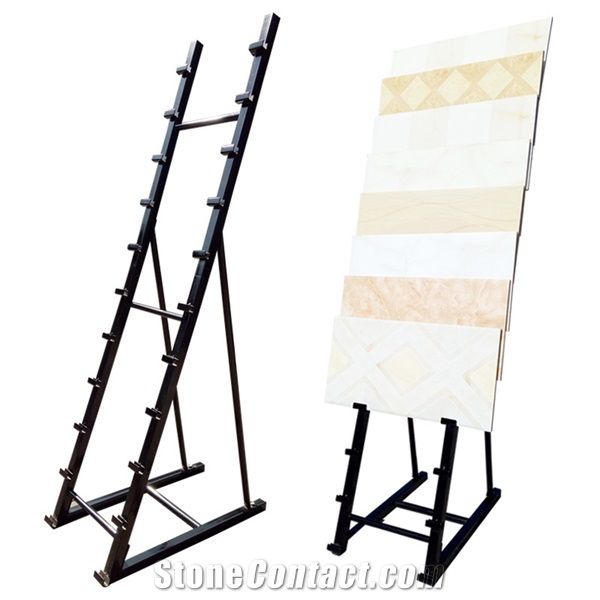 Metal Tile Frame Stone Display Racks Exhibition Stands Waterfall Stone Stands Wing Stone Stands Racks for Granite Marble Quartz Mosaic Limestone Building Materials
