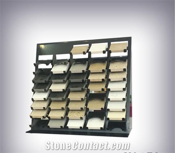 Simplified Style Marble Slab Display Rack Quartz Stone Table Display Stand Tower Acrylic Desktop Quartz Stone Displays Stands Metal Counter Display Shelf