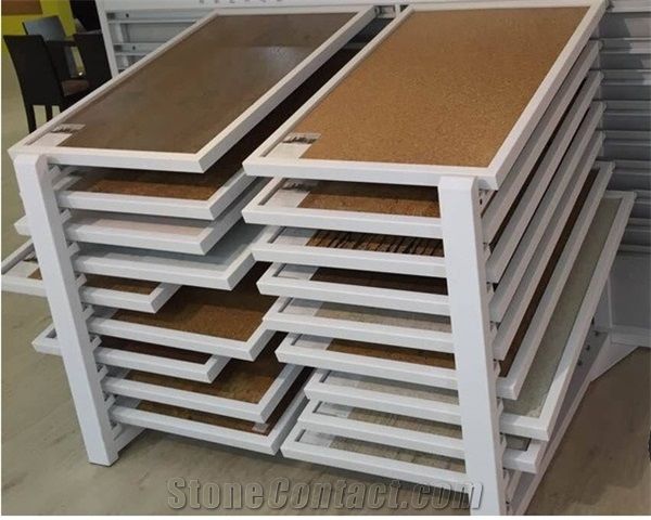 Spinning Tile Sample Shelf Steel Floor Tile Rack Stands Metal Floor Tile Display Rack Wing Tile Sample Stands for Ceramic Marble Granite Limestone Quartz Mosaic Building Materials