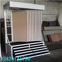 Steel Flooring Tile Display Stand Wing Tile Sample Frame Rotating Tile Ceramic Racks for Ceramic Marble Granite Limestone Quartz Mosaic Building Materials