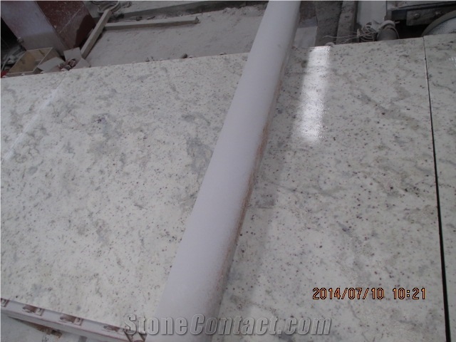 Andromeda White Countertops, New River White Kitchen Worktop Bench Top with Customized Edges for Condos, Engineered Natural Stone Countertops Polished Surface High Quality for Multi-Family Projects