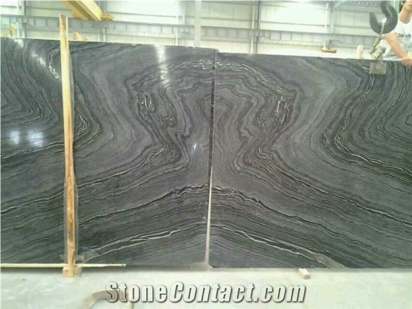 Anqitue Wooden Black Forest Marble, Wooden Marble Slabs