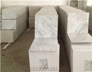 Bianco Carrara White Marble & Ceramic Composite Tiles