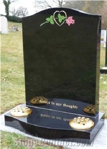 Black Granite England Cemetery Tombstone,Ireland Monuments Design,Engraved Gravestone Headstone,Tombstone