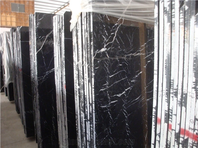 Black Marquina Marble Slabs & Tiles, Nero Moroccan Marble Blocks, Nero Black Marble, Chinese Black Marble for Tiles, Countertops